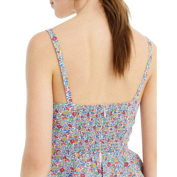 J.Crew Liberty Fabric Ditsy Rainbow Floral Print Ruffled Size 10 - Picture 4 of 9